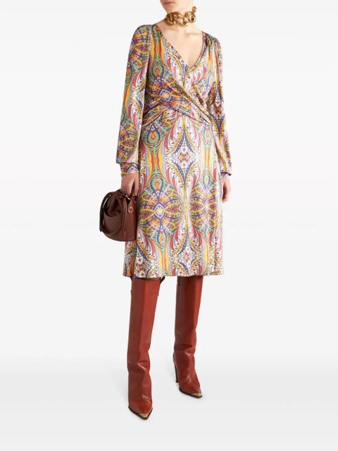 ETRO paisley-print V-neck midi dress - Neutrals - zdjęcie produktu nr 2