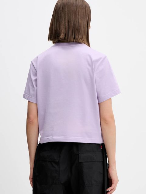 adidas t-shirt bawełniany x Mercedes damski kolor fioletowy JX8816