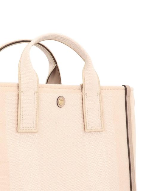 Chloé small Carry logo-detail canvas tote bag - Pink