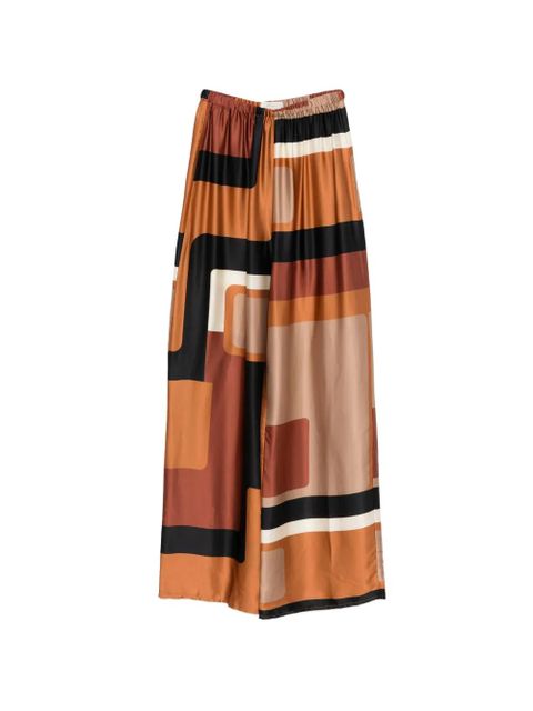 Faithfull the Brand geometric-print palazzo pants - Brown - zdjęcie produktu nr 1
