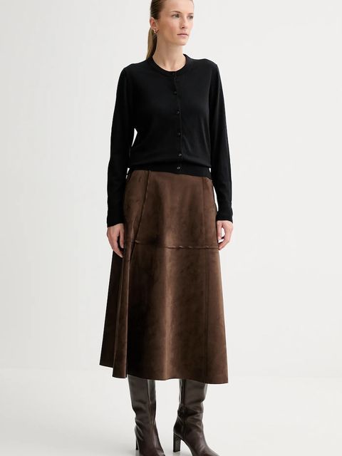 Calvin Klein kardigan wełniany damski kolor czarny lekki LV044D323G