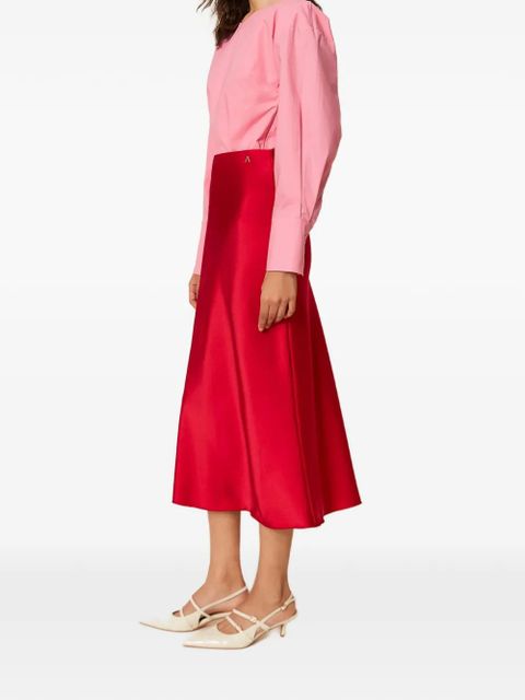 TWINSET A-line satin skirt - Red - zdjęcie produktu nr 2
