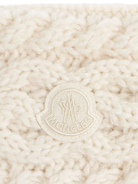 Moncler logo-patch headband - Neutrals