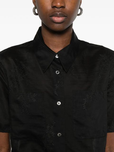 OUR LEGACY X-Ray floral pocket shirt - Black