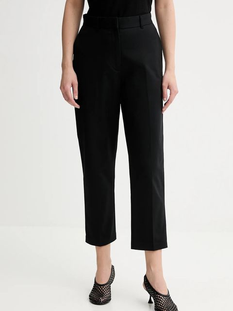 Calvin Klein spodnie damskie kolor czarny proste high waist LV044B916G - zdjęcie produktu nr 1