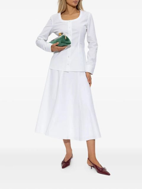 Jacquemus panelled flared midi skirt - White