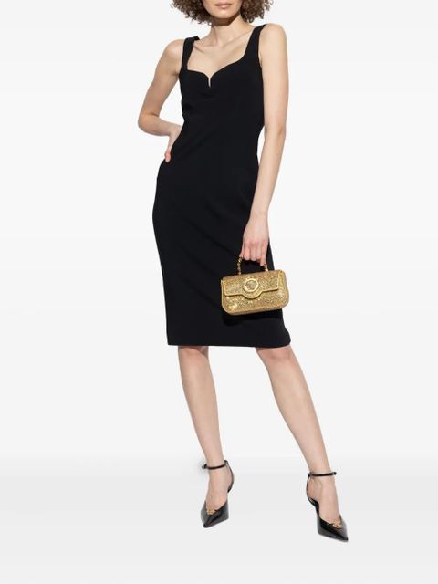 Versace sweetheart-neckline midi dress - Black