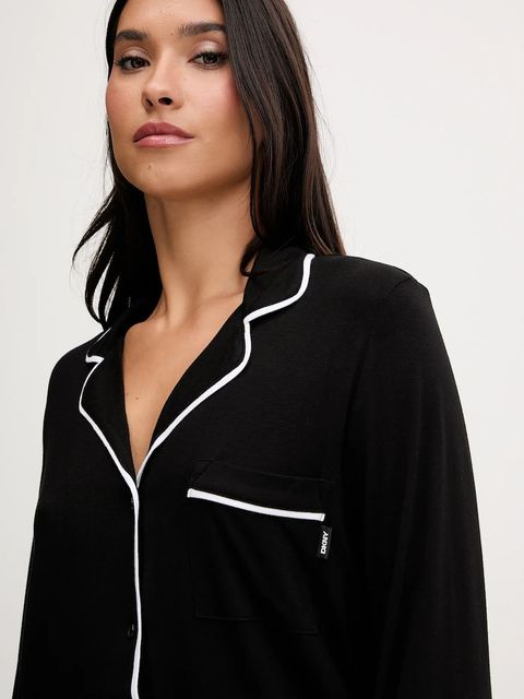 Dkny piżama damska kolor czarny YI90092