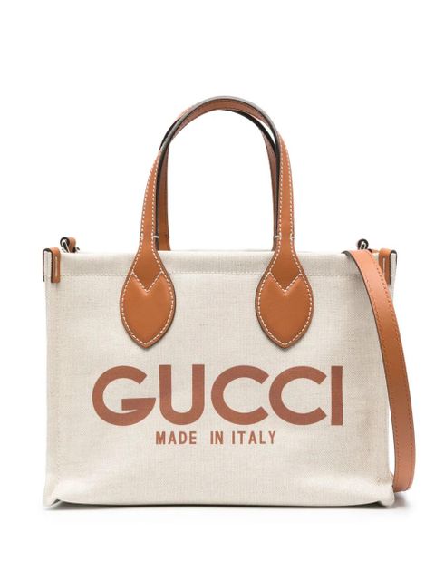 Gucci mini logo-print tote bag - Neutrals - zdjęcie produktu nr 1