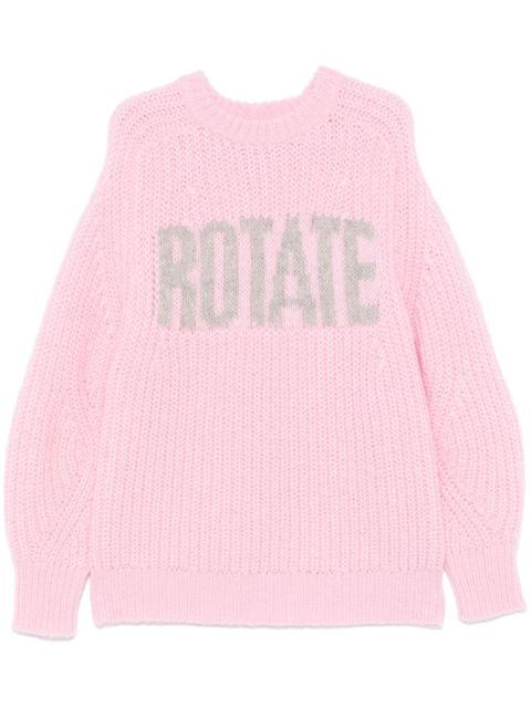 ROTATE BIRGER CHRISTENSEN knitted-logo sweater - Pink