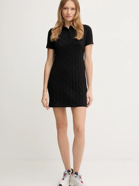 Calvin Klein Jeans sukienka bawełniana kolor czarny mini dopasowana LV044D208G - zdjęcie produktu nr 2