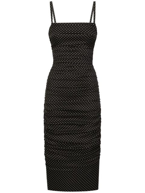 Dolce & Gabbana polka dot-print midi dress - Black - zdjęcie produktu nr 1
