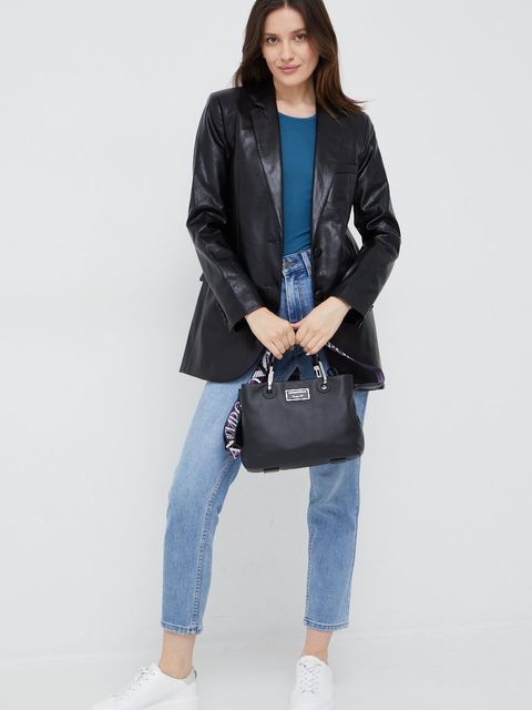 Emporio Armani torebka skórzana kolor czarny Y3D166 Y478E