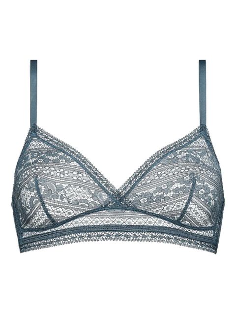 ERES Intriguée lace-trimmed triangle bra - Blue - zdjęcie produktu nr 1