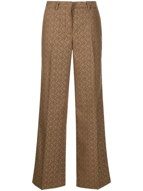 Marine Serre Regenerated Moon Diamant tailored trousers - Brown - zdjęcie produktu nr 1