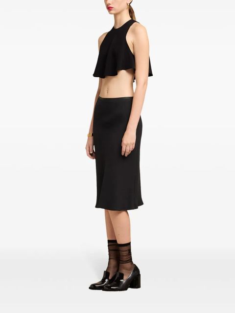 AMI Paris crepe midi skirt - Black