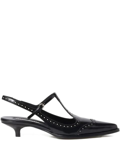 Miu Miu leather t-bar pumps - Black - zdjęcie produktu nr 1
