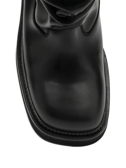 The Attico Robin Passeggiata ruched combat boots - Black