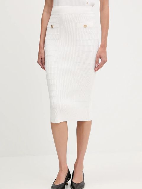 Guess spódnica EVANGELINE kolor biały midi ołówkowa W5YD66 Z0130 - zdjęcie produktu nr 1