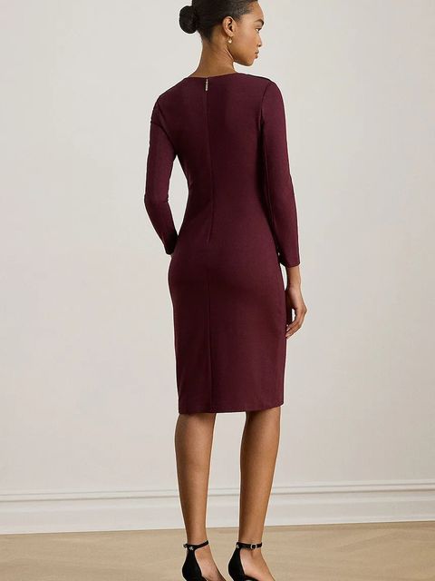 Lauren Ralph Lauren sukienka kolor bordowy 200980931