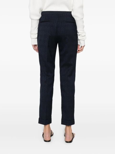 ETRO patterned cuffed trousers - Blue