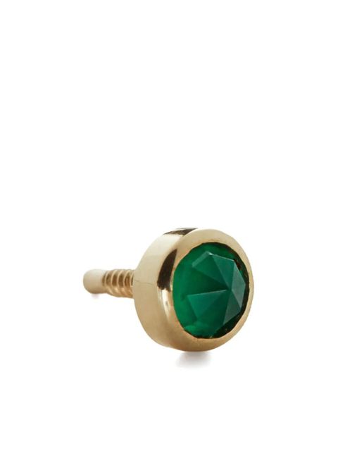 Monica Vinader 9K yellow gold Mini Gem onyx earring