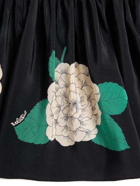 Valentino Garavani Apres L'Hiver-print midi skirt - Black - zdjęcie produktu nr 2