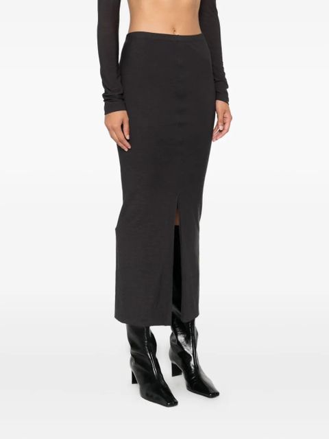 Nanushka low-rise split midi skirt - Grey