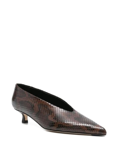 Aeyde 45mm Clara pointed-toe pumps - Brown - zdjęcie produktu nr 2