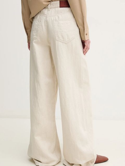 Pepe Jeans jeansy z domieszką lnu WIDE LEG JEANS UHW JAIMY