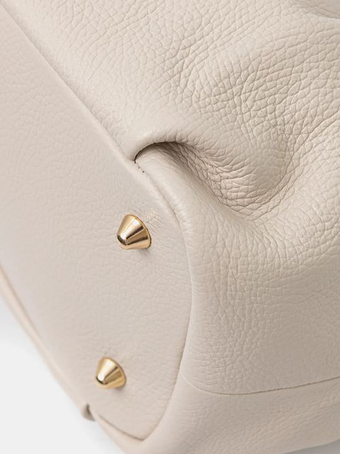 Answear.LAB torebka skórzana kolor beżowy