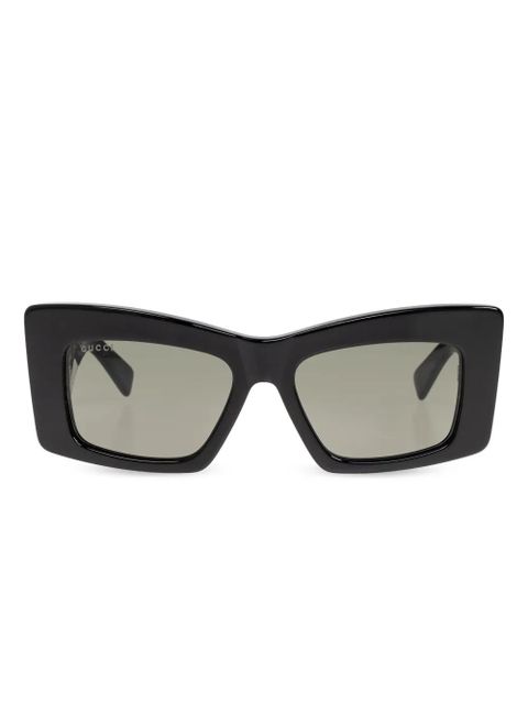 Gucci Eyewear logo-plaque sunglasses - Black - zdjęcie produktu nr 1