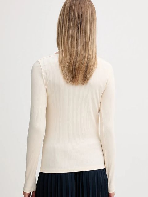 Tommy Hilfiger longsleeve kolor beżowy WW0WW47309