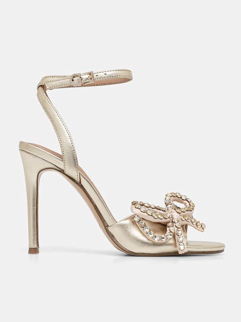 Guess sandały skórzane CHARMIN2 kolor złoty FLFCR2 LEA03 - zdjęcie produktu nr 2