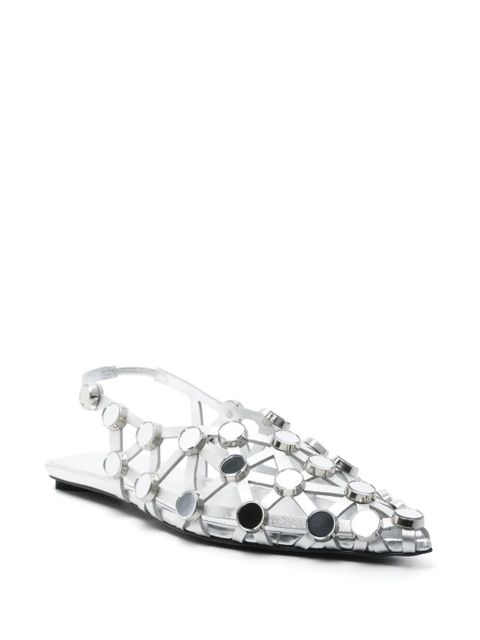 The Attico Grid ballet flats - Silver - zdjęcie produktu nr 2
