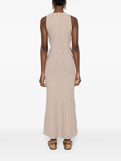 Cult Gaia Andreas ribbed-knit midi dress - Neutrals