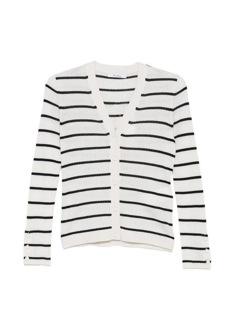 Max Mara striped V-neck cardigan - White - zdjęcie produktu nr 1