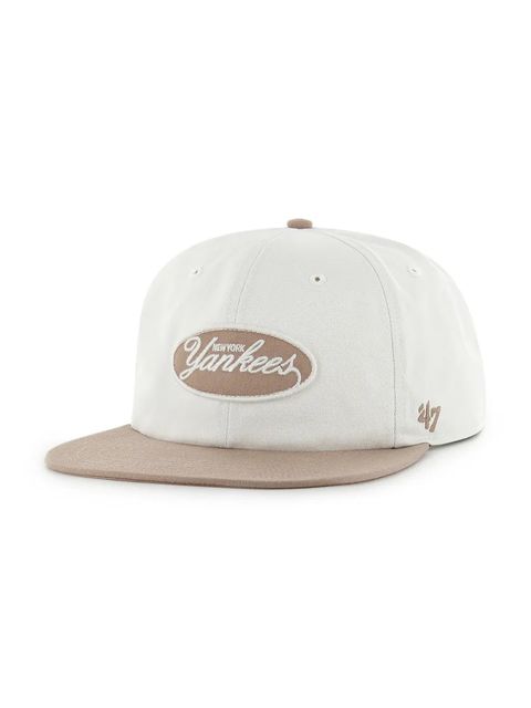 47 brand czapka z daszkiem bawełniana MLB New York Yankees kolor biały B-FDLRL17CNP-SSB - zdjęcie produktu nr 1
