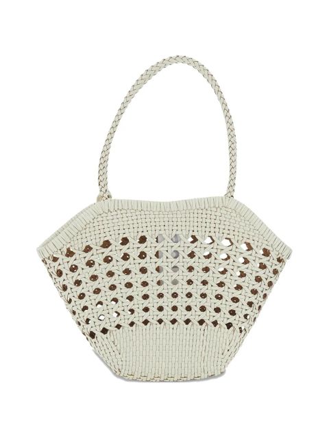 Osoi Lip braided openwork shoulder bag - White