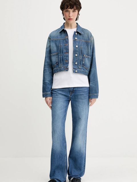 Tommy Jeans kurtka jeansowa kolor niebieski przejściowa DW0DW21061 - zdjęcie produktu nr 2