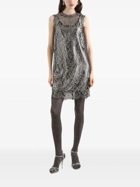Dolce & Gabbana lamé lace mini dress - Black - zdjęcie produktu nr 2
