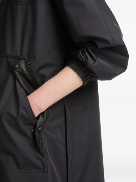 Yves Salomon hooded waterproof coat - Black