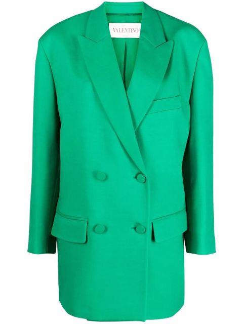 Valentino Garavani Crepe Couture double-breasted blazer - Green - zdjęcie produktu nr 1