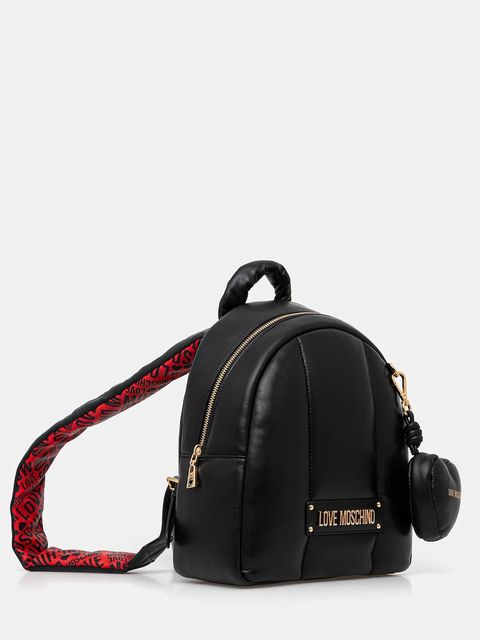 Love Moschino plecak damski kolor czarny mały gładki JC4324PP0NKM100A
