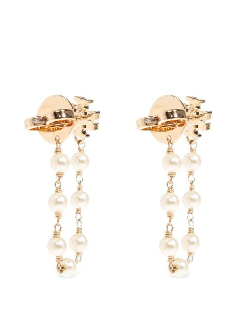 Tory Burch Moondance Pearl and Chain earrings - Gold - zdjęcie produktu nr 2