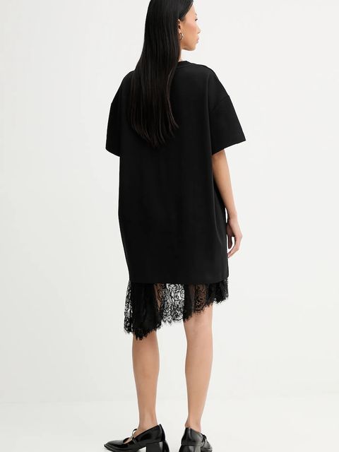 MUNTHE sukienka bawełniana ROSIE kolor czarny 254132025426