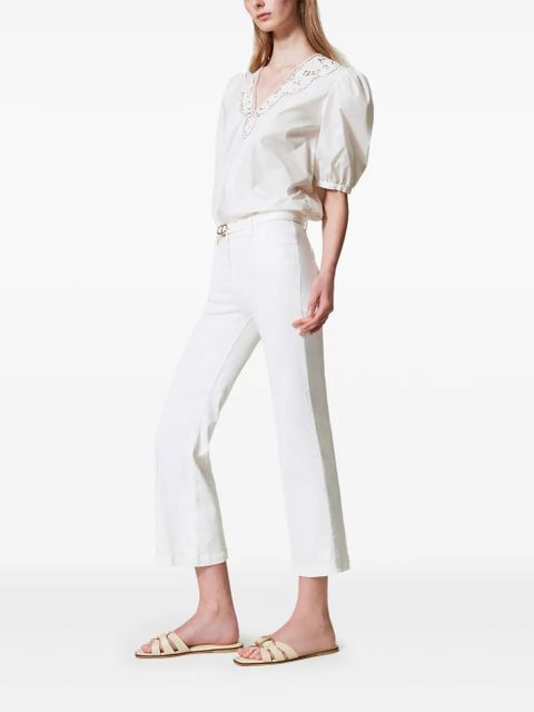 TWINSET belted trousers - White