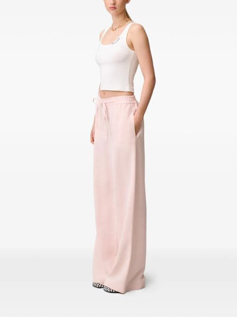 Claudie Pierlot embroidered ribbed-construction tank top - White