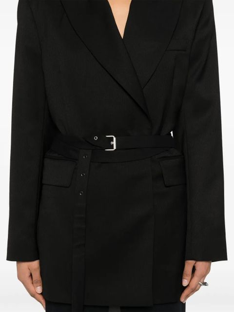 Acne Studios double-breasted herringbone blazer - Black