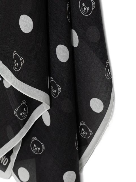 Moschino printed silk scarf - Black - zdjęcie produktu nr 2